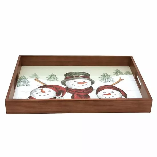 St. Nicholas Square® Yuletide Serving Tray With Handles - Image 2
