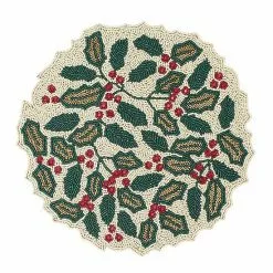 St. Nicholas Square® Beaded Holly Placemat