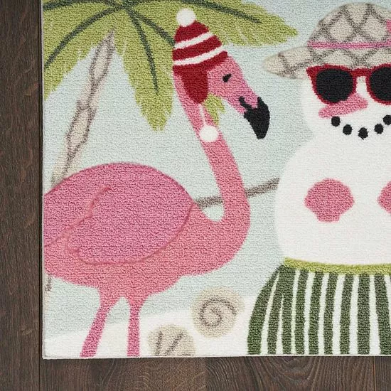 St. Nicholas Square® Flamingo Holiday 19.5'' X 30'' Accent Rug - Image 3