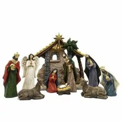 St. Nicholas Square® Carved Resin Nativity Scene