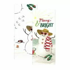 St. Nicholas Square® Sandy Snowman Kitchen Towel 2-pk.