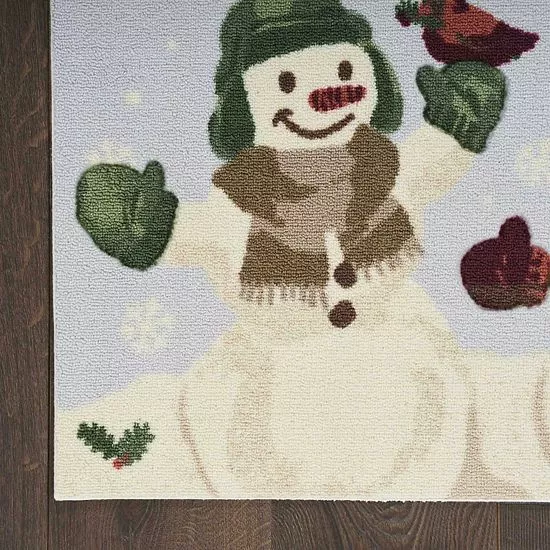 St. Nicholas Square® Snowman Duo Holiday 19.5'' X 30'' Accent Rug - Image 3
