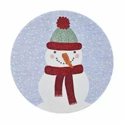 St. Nicholas Square® Braided Snowman Round Placemat