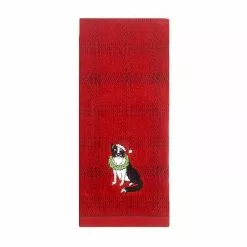 St. Nicholas Square® Dog Plaid Hand Towel