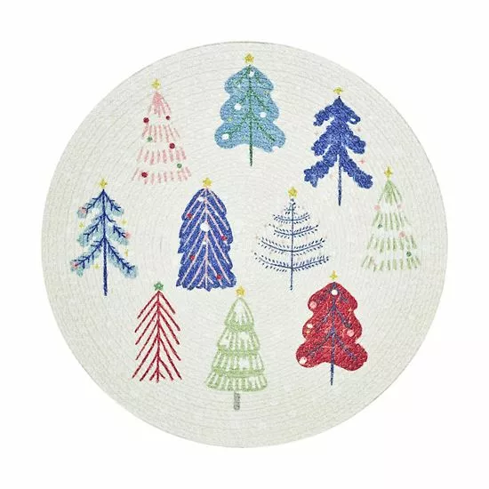 St. Nicholas Square® Colorful Tree Braided Placemat
