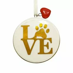 St. Nicholas Square® Paw Print Love Sentiment Ornament
