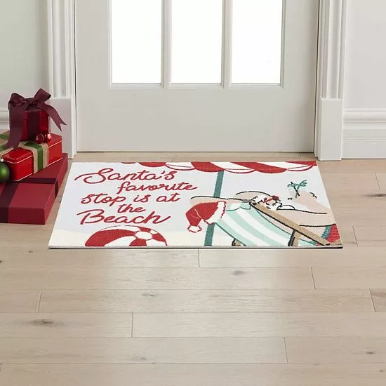 St. Nicholas Square® Santa Beach Holiday 19.5'' X 30'' Accent Rug - Image 2