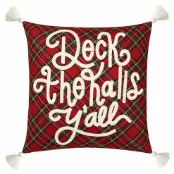 St. Nicholas Square® Dec The Halls Y'All Throw Pillow