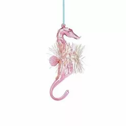 St. Nicholas Square® Pink Fringe Seahorse Ornament