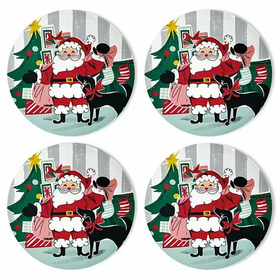 St. Nicholas Square® Merry Merry 4-pc. Dinner Plate Set
