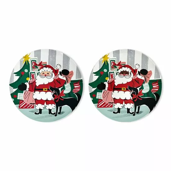 St. Nicholas Square® Merry Merry 4-pc. Dinner Plate Set - Image 4