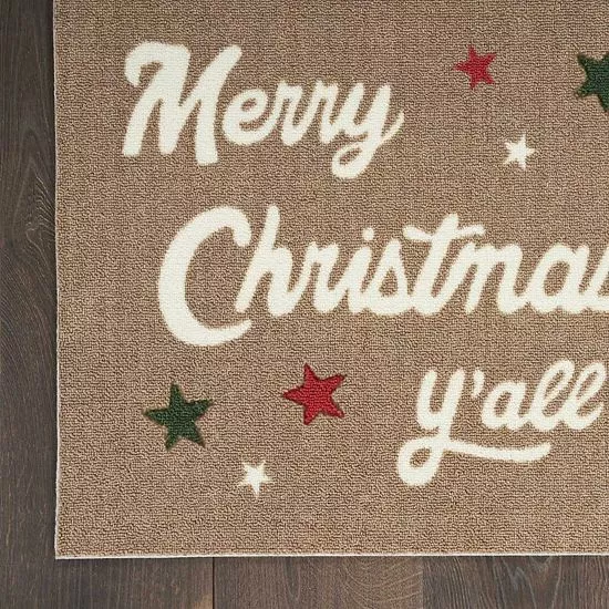 St. Nicholas Square® Merry Christmas Y'all Holiday 19.5'' X 30'' Accent Rug - Image 3
