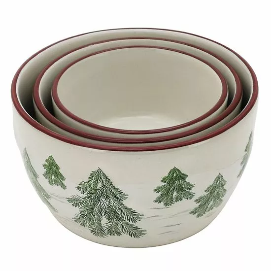 St. Nicholas Square® Yuletide 3-pc. Nesting Bowl Set - Image 2