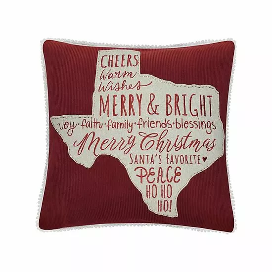 St. Nicholas Square® Texas Patch Throw Pillow