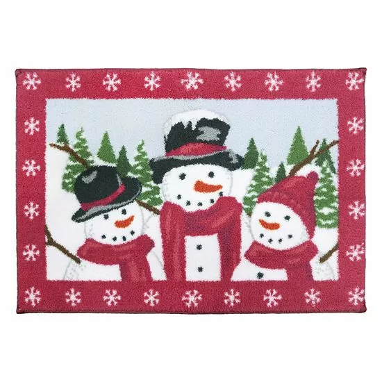 St. Nicholas Square® Yuletide Snowman Rug
