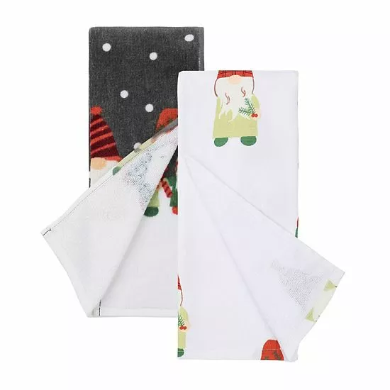 St. Nicholas Square® Holiday Gnome Kitchen Towel 2-pk. - Image 2