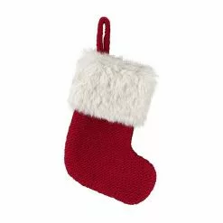 St. Nicholas Square® Southern Charm Mini Red Knit Stocking