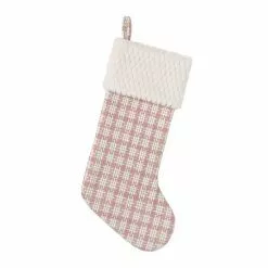 St. Nicholas Square® Southern Charm Pink Stocking With Faux Fur Cuff