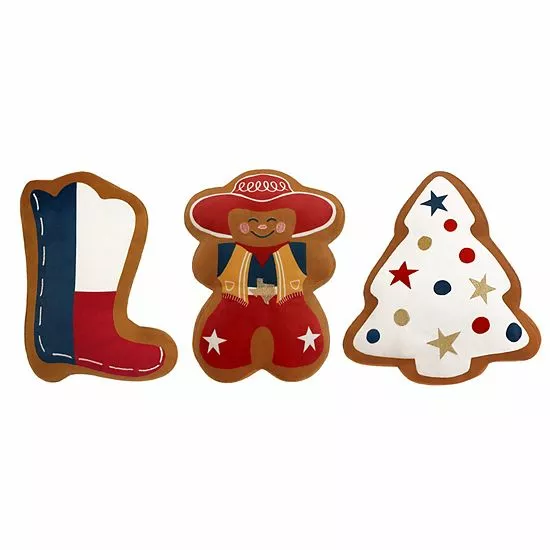 St. Nicholas Square® Texas Cookie 3-pack Throw Pillow Set
