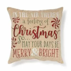 St. Nicholas Square® Christmas Words Holiday Tapestry Throw Pillow
