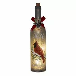 St. Nicholas Square® Joy Cardinal Wine Bottle Light-Up Table Decor