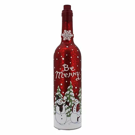 St. Nicholas Square® Be Merry LED Wine Bottle Table Decor - Image 2