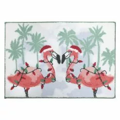 St. Nicholas Square® Coastal Palm Flamingo Rug