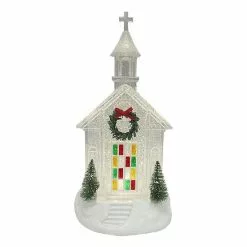 St. Nicholas Square® Shimmer LED Spinning Water Church Table Decor