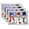 St. Nicholas Square® Snowmen In A Window Quilted Placemat 4-pk.