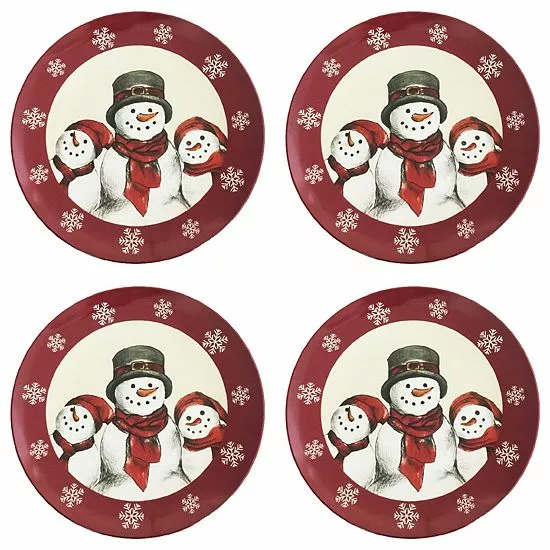 St. Nicholas Square® Yuletide 4-pc. Melamine Dinner Plate Set