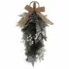 St. Nicholas Square® Flocked Artificial Berry Pine Pinecone Teardrop Wall Decor