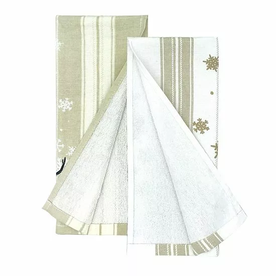 St. Nicholas Square® Snowman Family Kitchen Towel 2-pk. - Image 2