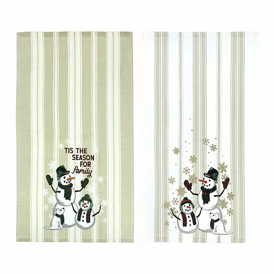 St. Nicholas Square® Snowman Family Kitchen Towel 2-pk. - Image 3