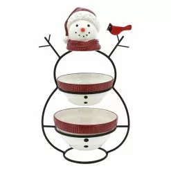 St. Nicholas Square® Yuletide Snowman 2-Tier Server