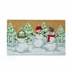 St. Nicholas Square® Snowmen 18'' X 30'' Coir Doormat