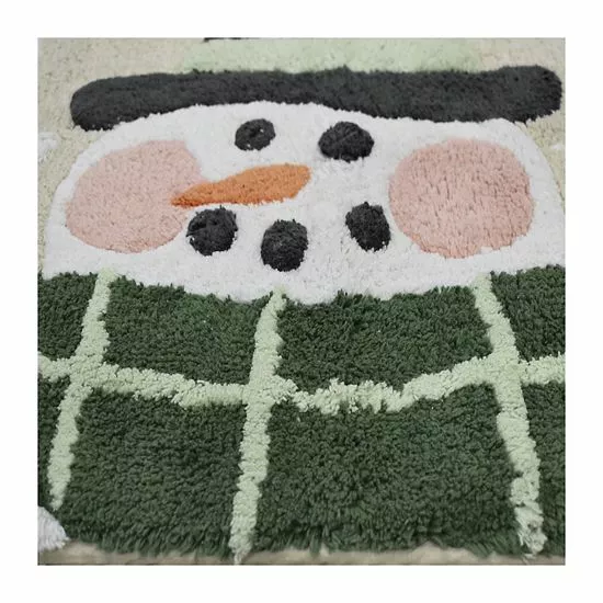 St. Nicholas Square® Buffalo Check Snowman Rug - Image 4