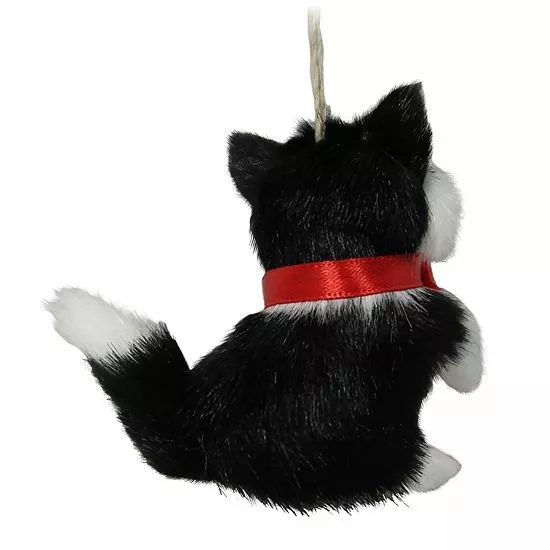 St. Nicholas Square® Faux Fur Cat Christmas Ornament - Image 2