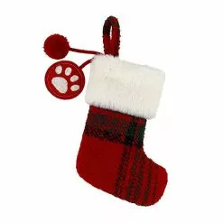 St. Nicholas Square® Mini Plaid Christmas Stocking Pet