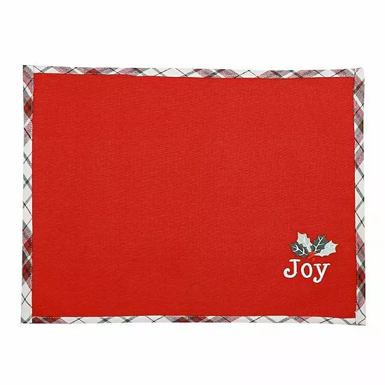 St. Nicholas Square® Joy Farmhouse Plaid Placemat