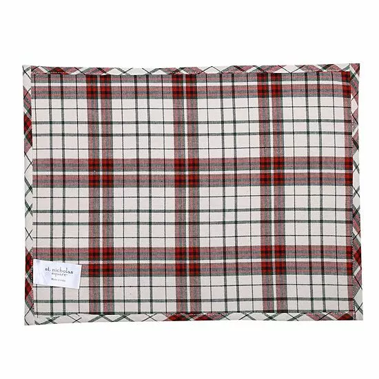 St. Nicholas Square® Joy Farmhouse Plaid Placemat - Image 3