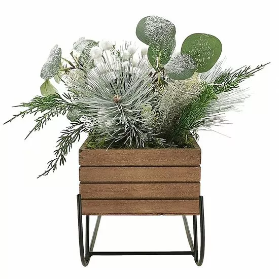 St. Nicholas Square® Pre-Lit Sled Artificial Branches Table Decor - Image 6