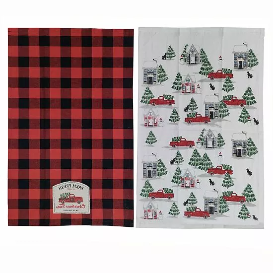 St. Nicholas Square® Farm Fresh Truck Tea Towel 2-pk. - Image 2