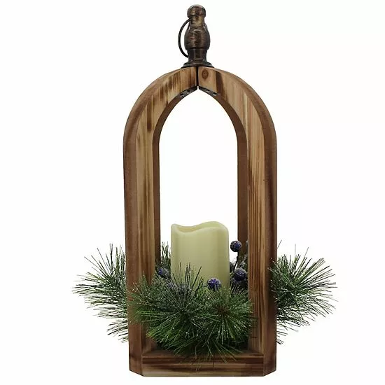St. Nicholas Square® LED Wood Lantern - Image 2