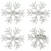 St. Nicholas Square® 4-pc. Beaded Snowflake Napkin Ring Set
