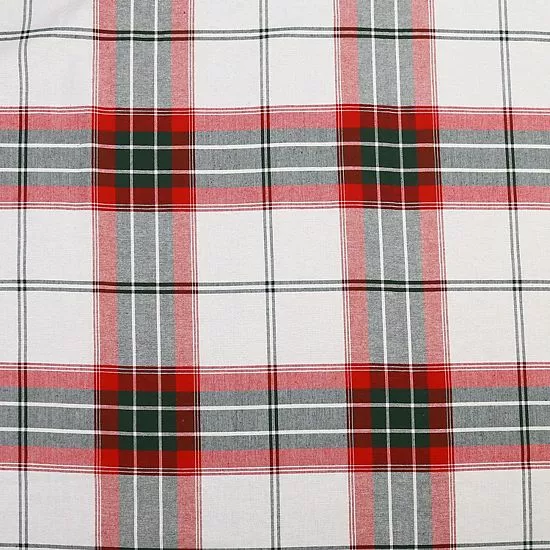 St. Nicholas Square® White Farmhouse Plaid Dinner Napkin 4-pk. - Image 4